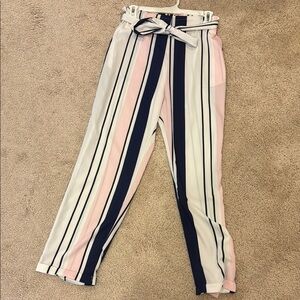 Striped High-Waist Women's Pants